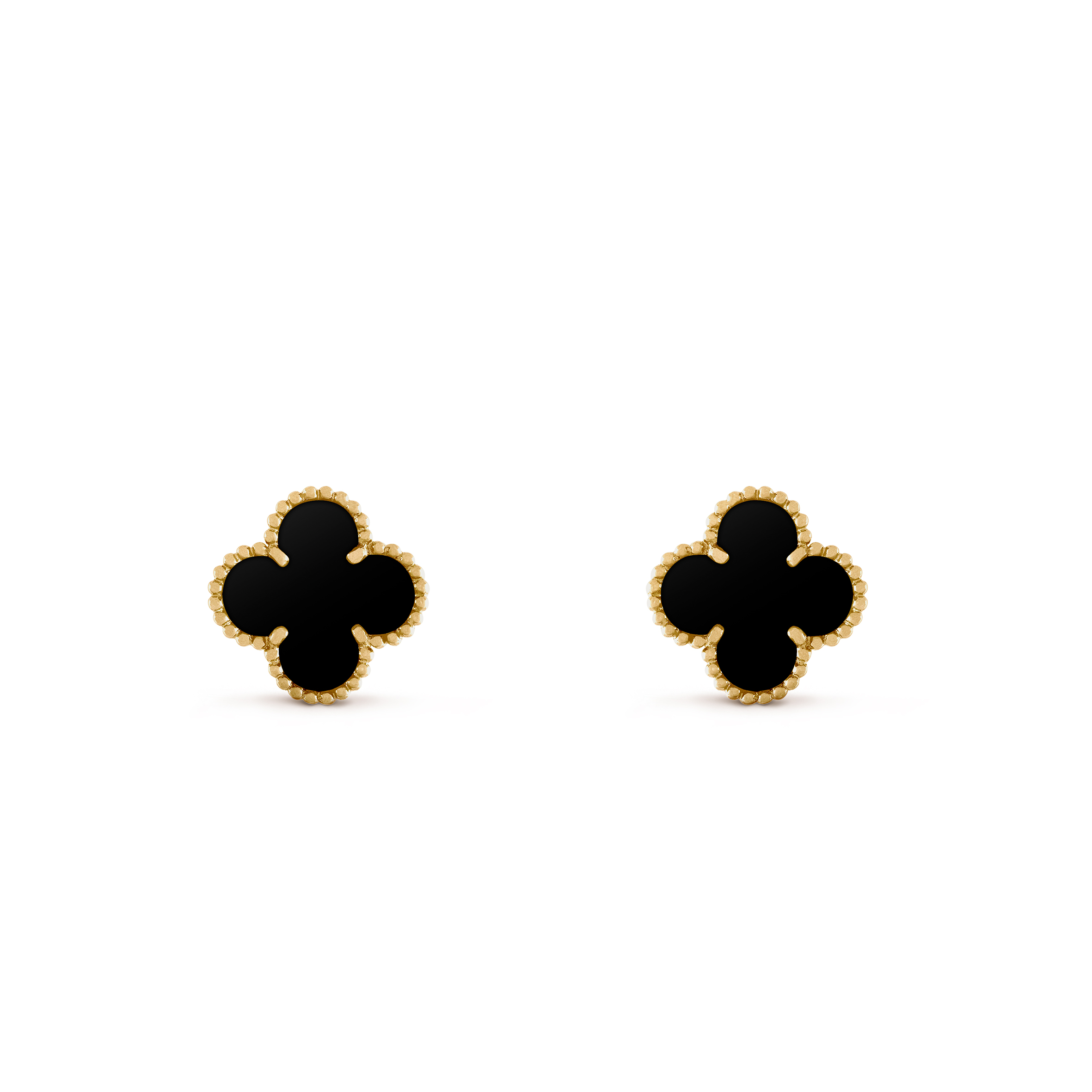 VAN CLEEF ARPELS VINTAGE ALHAMBRA EARRINGS - YELLOW GOLD, ONYX VCARA44200 VAN CLEEF ARPELS VINTAGE ALHAMBRA EARRINGS - YELLOW GOLD, ONYX VCARA44200